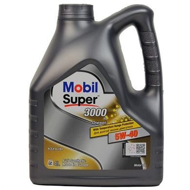 Моторное масло MOBIL SUPER 3000 X1 DIESEL 5W40 4л, синтетика, фото – 1