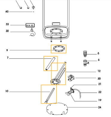 Комплект для для бойлера Electrolux 50266820005 (KAW), фланец &Oslash;165 мм (нержавейка)